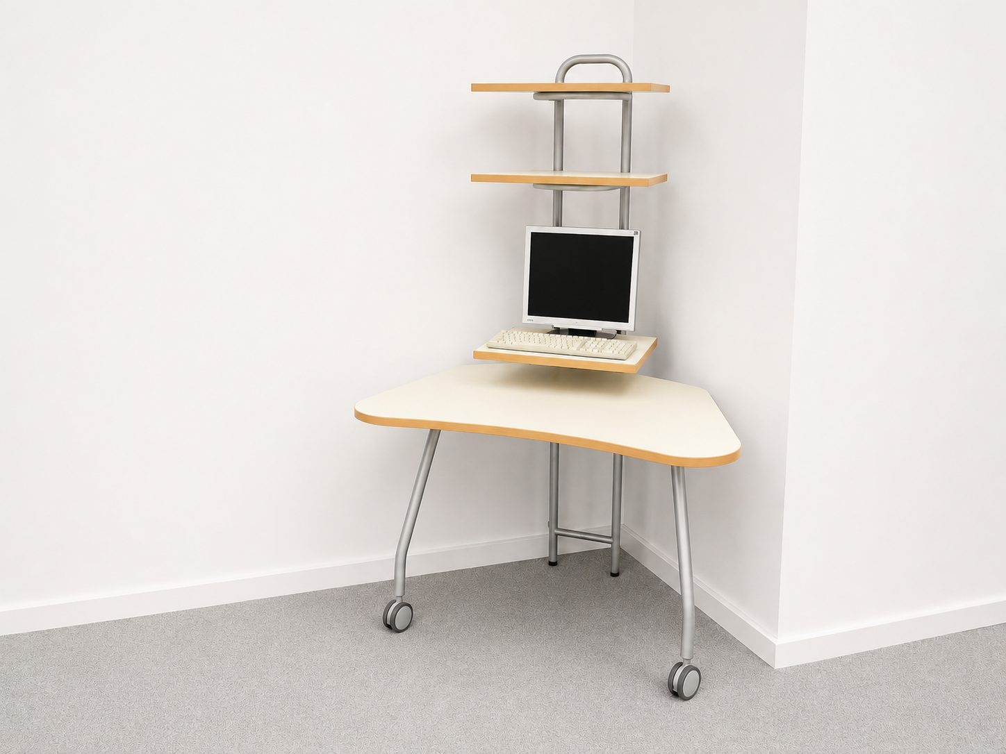 Porta Computer / Workstation da Ufficio con Ripiani Multifunzione