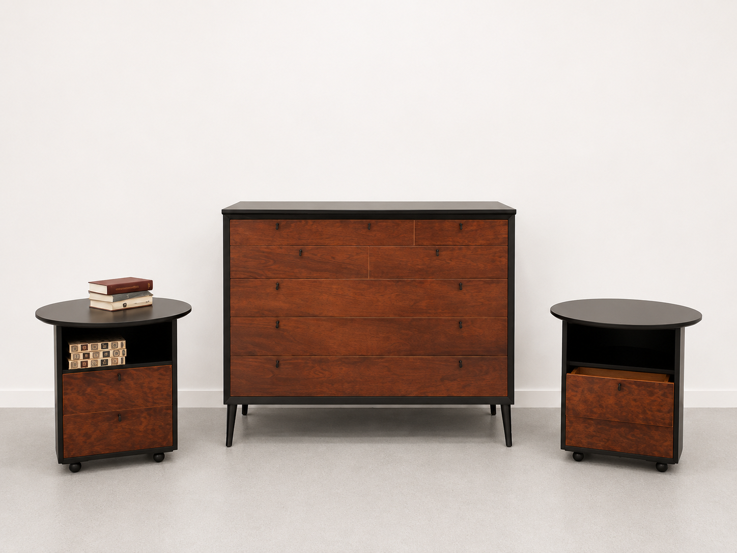 Gruppo Letto Giorgetti in Radica Nera – Completo